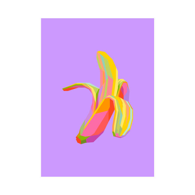 Banana Pop Art Purple Bg by AhmadNusyirwan