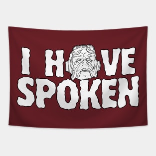 I have spoken - text design Tapestry