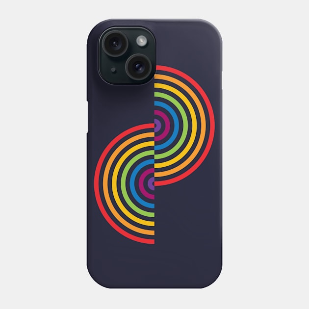 Groovy Waves  - Neon Rainbow Phone Case by VrijFormaat