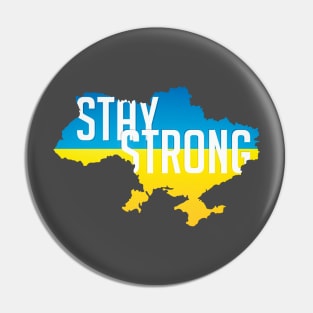 Ukraine map Stay Strong Pin