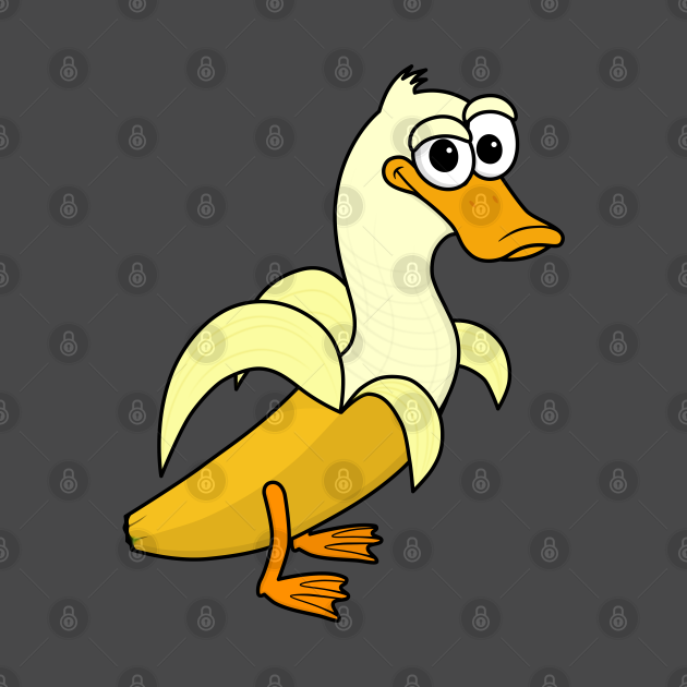 Funny Cartoon Banana Duck Hybrid Humor Meme Banana Duck Duck Ducks