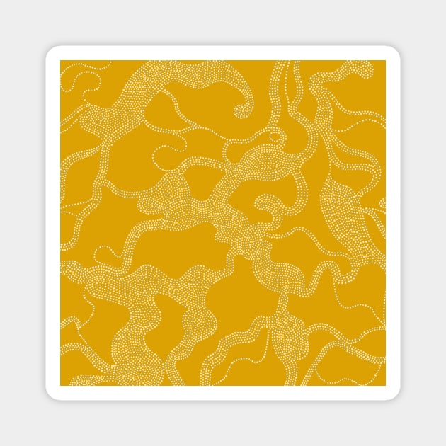 Abstract, Boho Dots In Mustard Magnet by matise