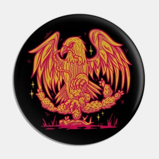 Eagle worm duotone Pin