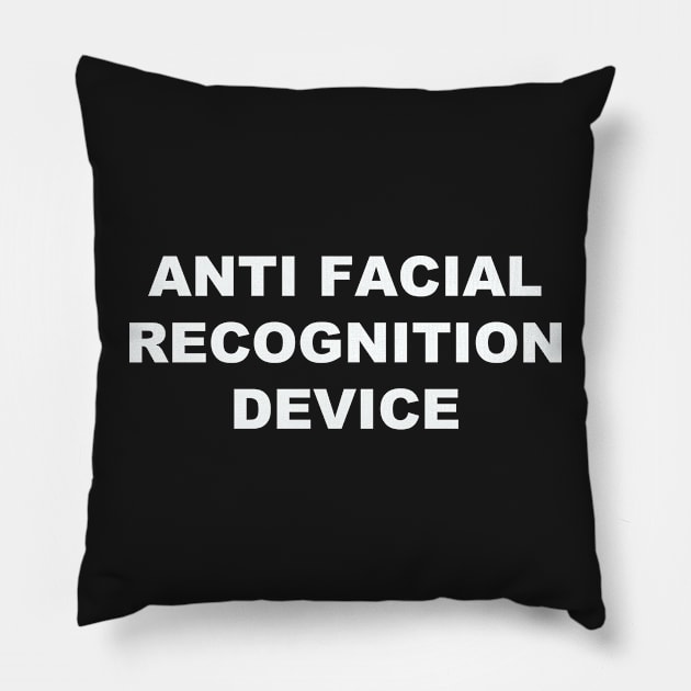 Anti Facial Recognition Device Mask Pillow by Heatherian