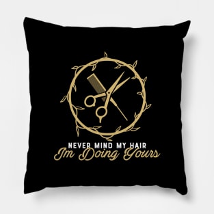 Funny Hair Stylist Gift Pillow