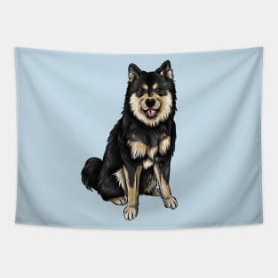 Finnish Lapphund Dog | Black and Tan Tapestry