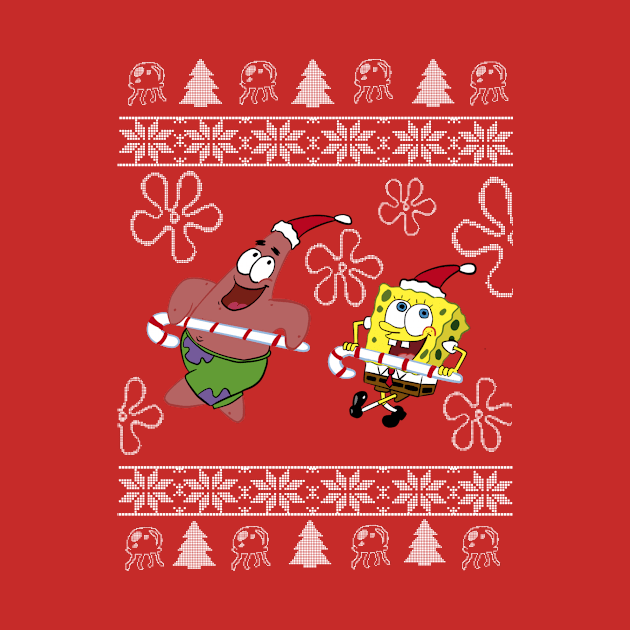 Spongebob Christmas sweater by bowtie_fighter