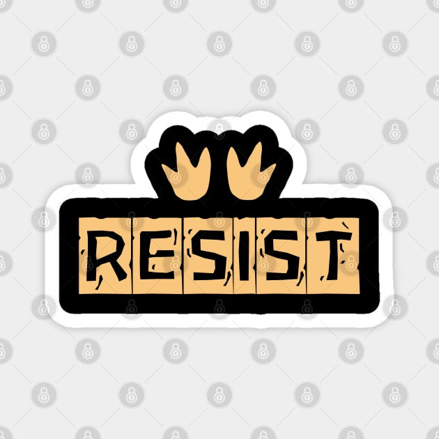 Resist-Penguin Magnet by Creatifly Graphic Tees