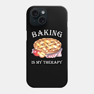 Baking Is My Therapy Apple Pie (White) Phone Case