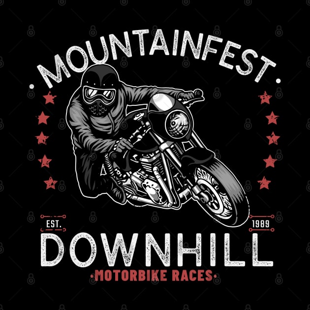 Mountainfest Downhill Motorbike Race Graphic Motorcycle by DS Athletics - Gifts & Gear