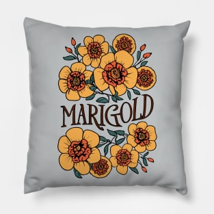 Marigold vintage flowers Pillow