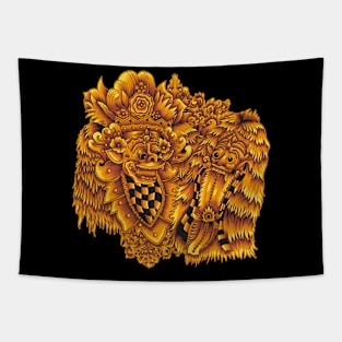 Barong vs Rangda Illustration Tapestry