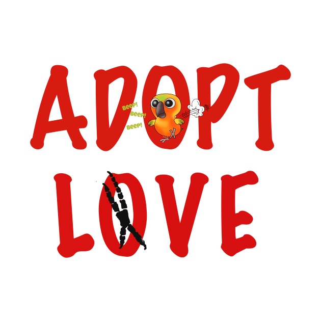 Adopt Love! - Ms. Sunny, the Sun Conure by HappyWings