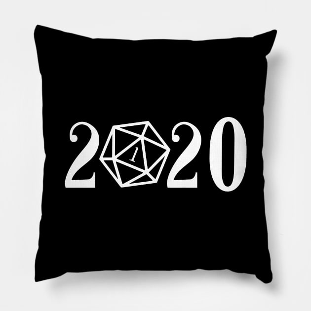 2020 Critical Fail Year Pillow by pixeptional