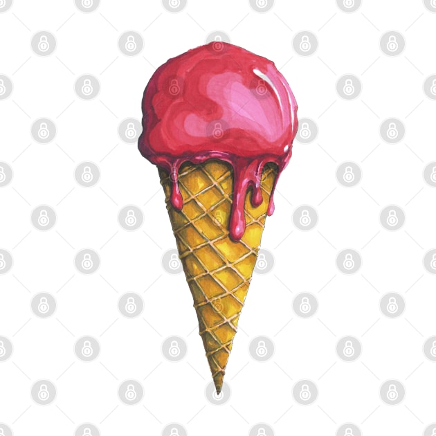 Strawberry Ice-cream Cone by seanfleming