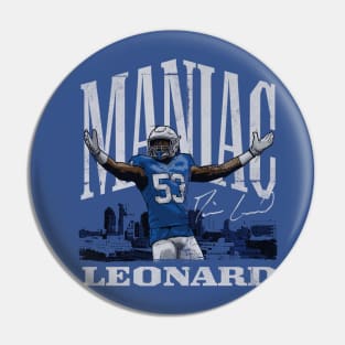 Darius Leonard Indianapolis Cityscape Pin