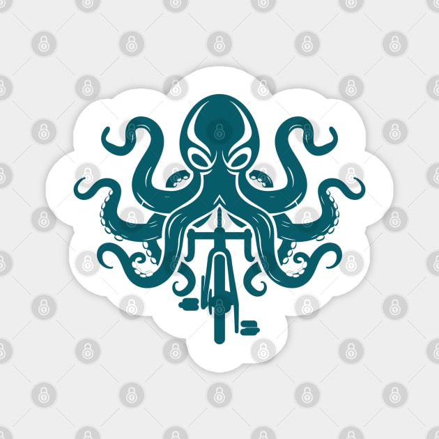 Cycling octopus Design Magnet by Mary_Momerwids