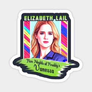 five nights at freddy's movie 2023 Elizabeth Lail as Vanessa graphic design Magnet