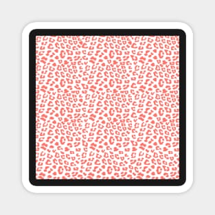 Living Coral Leopard Animal Print Magnet