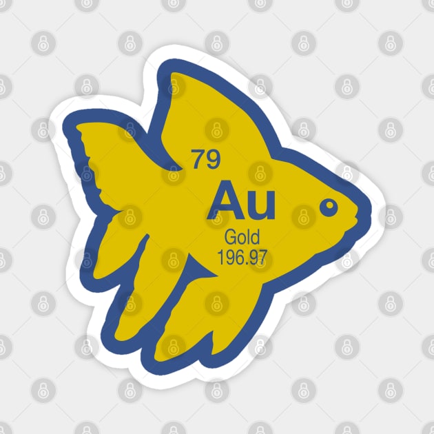 Periodic Element Au Gold Fish Magnet by DetourShirts