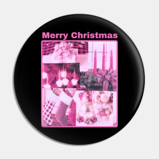 Merry Pink Christmas Pin