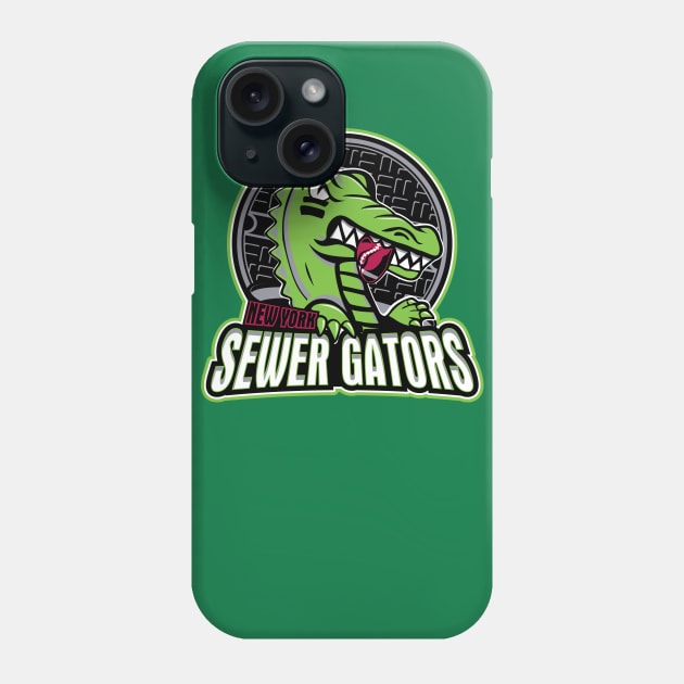 NY Sewer Gators Phone Case by bortwein