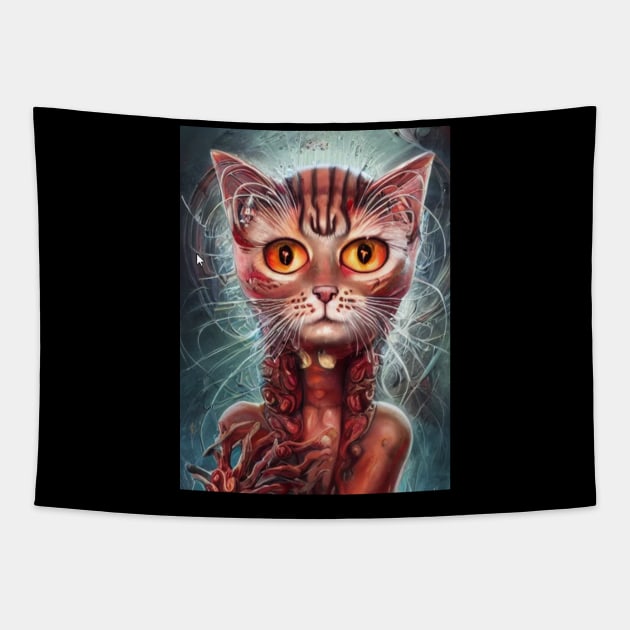 Kitty Cat Bckinsale Tapestry by Terrence Torphy