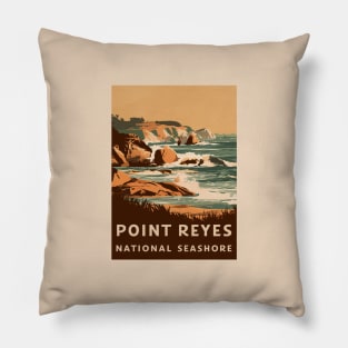 Point Reyes National Seashore Travel Post Pillow