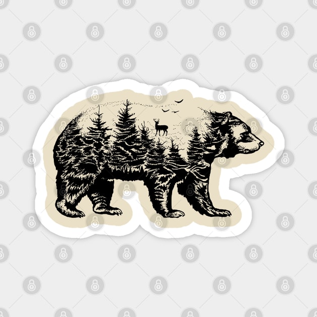 Yellowstone national park Magnet by graphicganga