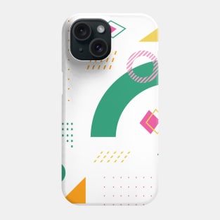 Retro 80s and 90s Memphis Style Geometric Shapes Phone Case