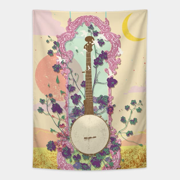 PRETTY BANJO Tapestry by Showdeer