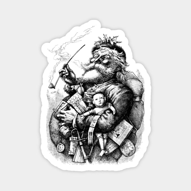 Victorian Christmas Santa Claus Magnet by MasterpieceCafe