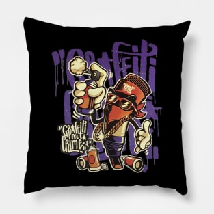 Graffiti Not Crime Pillow