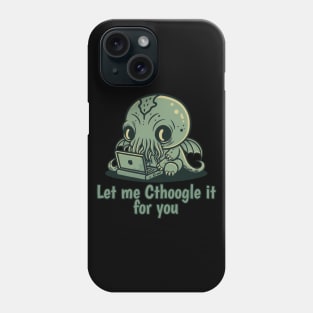 Chibi Cthulhu Programmer - Let me Cthoogle it for you Phone Case