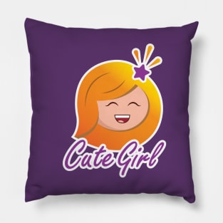 Cute Girl - magic girl Pillow