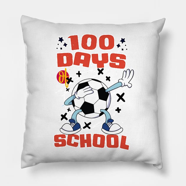 100 days of school featuring a dabbing Football #6 Pillow by XYDstore