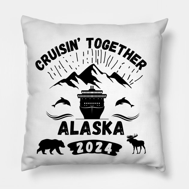 2024 Cruise Trip To Alaska Pillow by TreSiameseTee