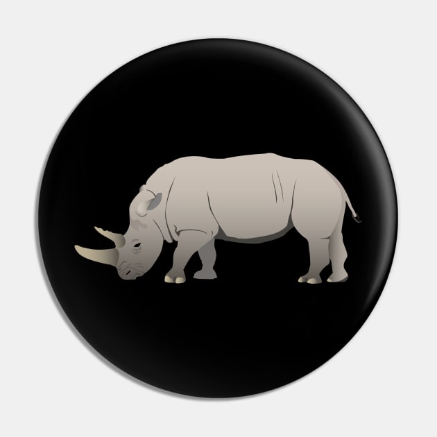 Vector Rhinoceros Pin by NorseTech