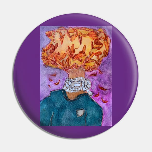 Fall Sweaters and Leaves Pin by Animal Surrealism