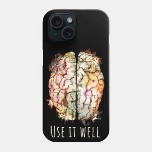 Color human brain watercolor use it well Phone Case