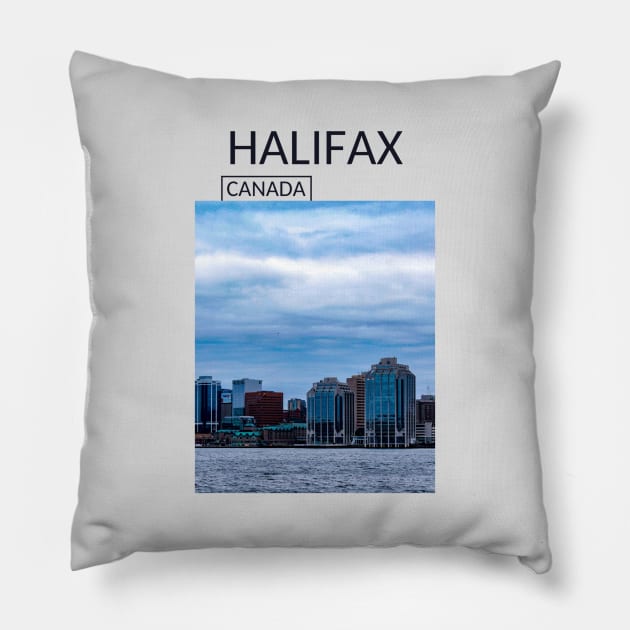 Halifax Nova Scotia Canada Skyline Cityscape Gift for Canadian Canada Day Present Souvenir T-shirt Hoodie Apparel Mug Notebook Tote Pillow Sticker Magnet Pillow by Mr. Travel Joy