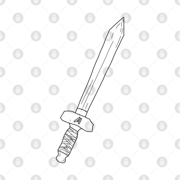 Art / Arthur Leywin First Training Wooden Sword Black Lineart Vector from the Beginning After the End / TBATE Manhwa by itsMePopoi