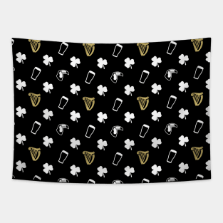 Dark Irish Beer Pattern Tapestry