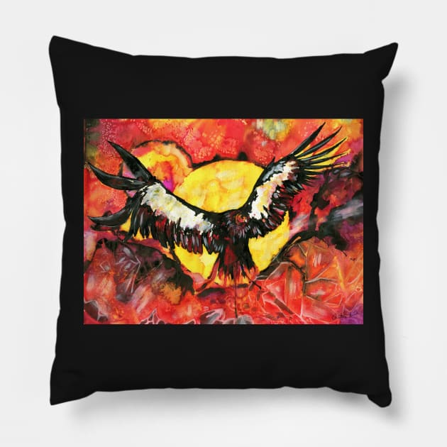 Condor Rising Pillow by 10000birds