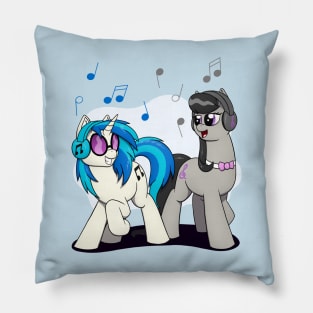 Vinyl & Octavia with Headphones Pillow