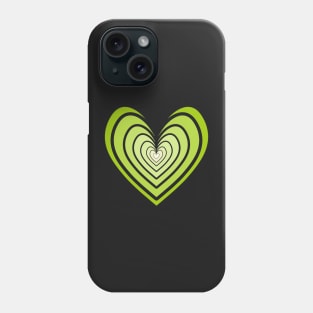 Rosy Heart (Lime Green) Phone Case