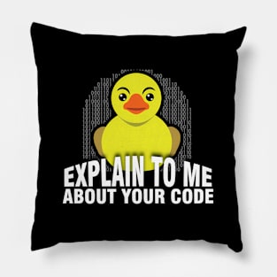 Explain To Me Rubber Duck Debug Debugging Programmer Pillow