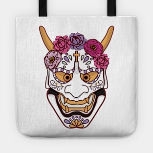 Dia de muertos Oni mask Tote