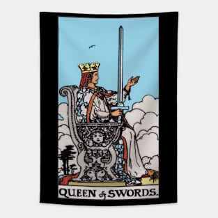 Tarot Card = Queen of Swords Tapestry