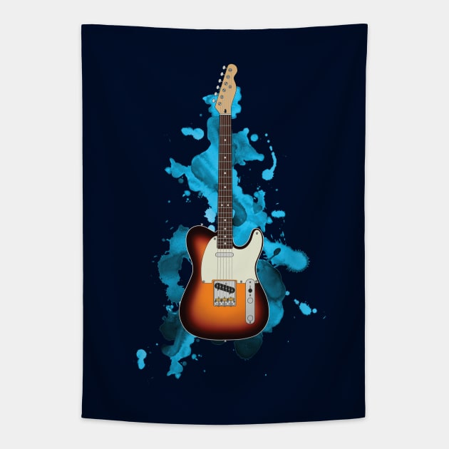 T-Style Electric Guitar Sunburst and Rosewood Tapestry by nightsworthy